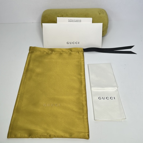 NWT Authentic Men's GUCCI Square Frame Sunglasses- Havana Blue - Picture 7 of 8